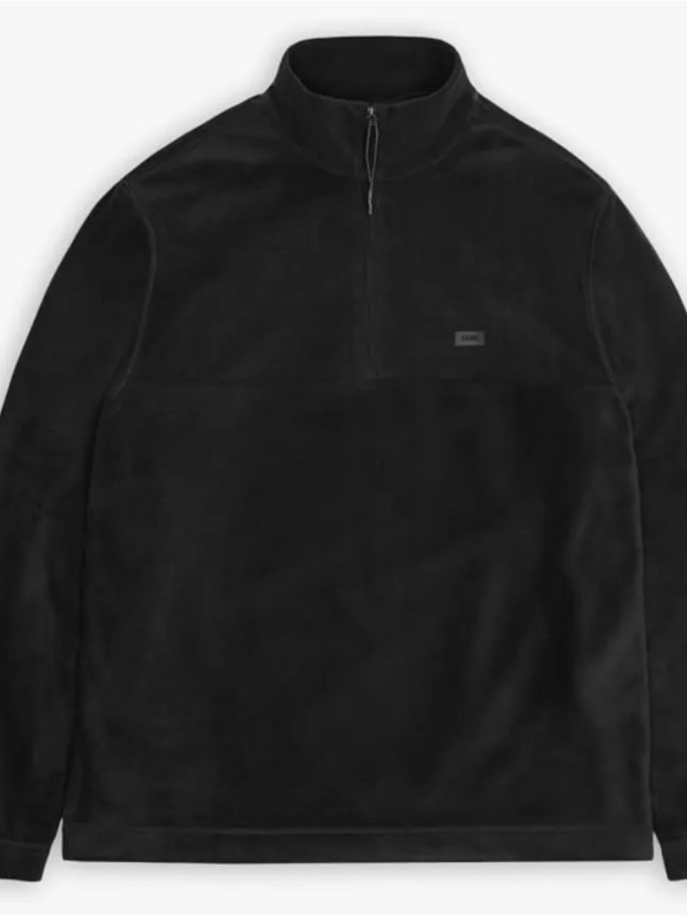 Rains unisex Black Half-Zip Fleece Pullover